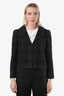 Pre-loved Chanel™ 2006 Black Wool Silk Blend Metallic Tweed Jacket Size 38