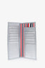 Thom Browne Silver Metallic Grained Leather Bi-fold Wallet
