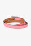 Hermès 2020 Pink Swift Leather Triple Tour Behapi Bracelet Size T2