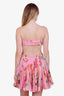Rococo Sand Pink Floral Melinda Open Back Mini Dress Size L