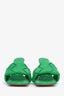Bottega Veneta Green Nappa Maxi Intrecciato Lido 90mm Mule Sandals Size 38.5