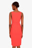 Reformation Orange Square Neck Slit Midi Dress Size 0