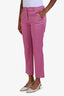 Max Mara Weekend Pink Geometric Print Ankle Pant Size 4