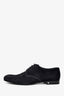 Louis Vuitton Navy Blue Perforated Suede Derby Loafers Size 7.5 Mens