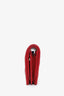 Gucci Red Chevron Leather GG Marmont Card Case Wallet