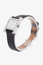 Hermès Stainless Steel Black Epsom Leather Mini model Heure H Watch 21 mm