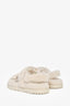 Christian Dior White Shearling Dad Sandals Size 39