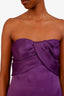 Marchesa Purple Dropped Waist Strapless Tiered Gown Size 6