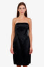 Marc Jacobs Black Silk Strapless Mini Dress Size 10