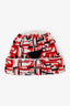 Prada Red/White Patterned Wool Cashmere Triangle Beanie Size L