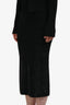 Vince Black Knit Beaded Pencil Skirt with Slit Size XS