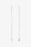 Saint Laurent Gold Tone Cassandre Threader Earrings