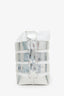 Paco Rabanne Silver Metallic Cage Leather Hobo Mini Bucket Bag