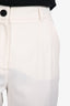 Dolce & Gabbana White Wool Tapered Trousers Size 40