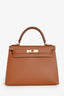 Hermès 2019 Gold Epsom Leather Kelly 28 with Strap