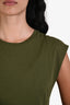 Frame Green Cotton Sleeveless Midi Dress Size M