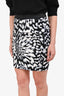Just Cavalli Black/White Printed Mini Skirt Size 42