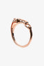 Hermès 18k Rose Gold and Diamond 'Galope' Bangle Ring Size 53
