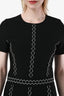 Robe évasée en maille noire Alexander McQueen, taille L