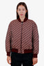 Christian Dior Burgundy Oblique Bomber Jacket Size 4