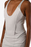 Helmut Lang Cream Cotton Mesh Paneled Sleeveless Mini Dress Size 6