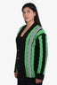 Gucci x Adidas Black/Green Wool Cable Knit Button Down Cardigan Size M