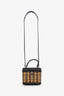 Pre-loved Chanel™ 2019 Black/Beige Calfskin Raffia Small Take Away Vanity Case Bag