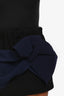 Miu Miu 2011 Black/Navy Wool Blend Bow Mini Skirt Size 40