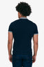 Brunello Cucinelli Navy/Grey Cotton Polo Shirt Size S Mens
