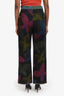 Pre-loved Chanel™ Black Multicolour Painted Floral CC Jeans Size 38