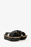 Marni Black/Gold Leather Crossover Sandals Size 39