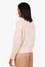 The Row Cream Cashmere Red Thread Detail Sweater Size S