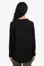 Faithfull The Brand Black Crinkle Long Sleeve Button Down Top Size 2
