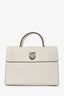 Christian Dior 2016 Cream Grained Leather Medium Diorever Top Handle Bag with Strap