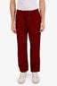 Dries Van Noten Red Straight Leg Pants Size 48 Mens