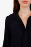 Chloe Navy Long Sleeve Belted Mini Dress Size 34