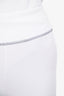 Fendi White Nylon Silver FF Leggings Size 40