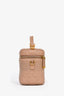 Christian Dior 2020 Blush Pink Cannage Leather Small Vanity Case with Strap