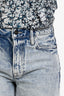 Frame Light Wash Le Simone Denim Raw Hem Shorts Size 24