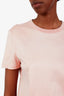 Loro Piana Pink Cotton Logo T-Shirt Size 46