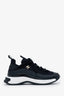 Pre-loved Chanel™ Black Calfskin Neoprene Interlocking CC Logo Sneakers Size 38.5