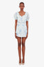 LoveShackFancy Blue/White Cotton Ruffled Mini Dress Size XS