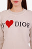 Christian Dior 2019 Beige Cashmere Dioramour Capsule Collection Sweater Size 4
