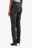 Jean Brunello Cucinelli taille haute extra slim en denim noir délavé, taille 6 US