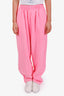 Balenciaga Pink Cotton Straight Leg Sweats Size S