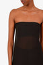 Red Valentino Black Sheer Strapless Wide-Leg Jumpsuit Size 46