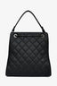 Pre-loved Chanel™ 2016 17 Black Caviar Quilted Leather Medium Bucket Bag