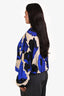 Dries Van Noten Black/Blue/Cream Floral Print Blouse Size 40