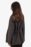 Loro Piana Brown/Navy Blue Baby Cashmere Reversible Jimi Coat with Leather Belt Size Medium