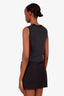 Maje Black/White Striped Sleeveless Knit Top Size 1